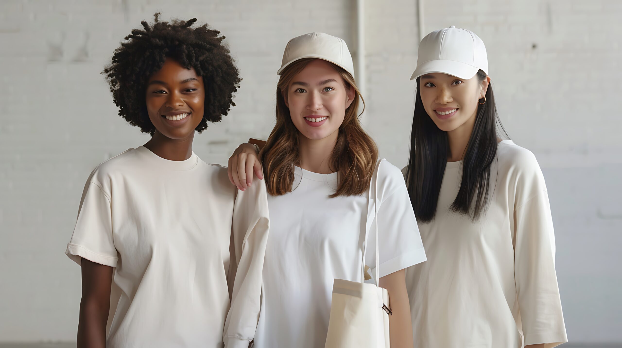 three-women-wearing-white-hats-one-has-white-handbag-her-head
